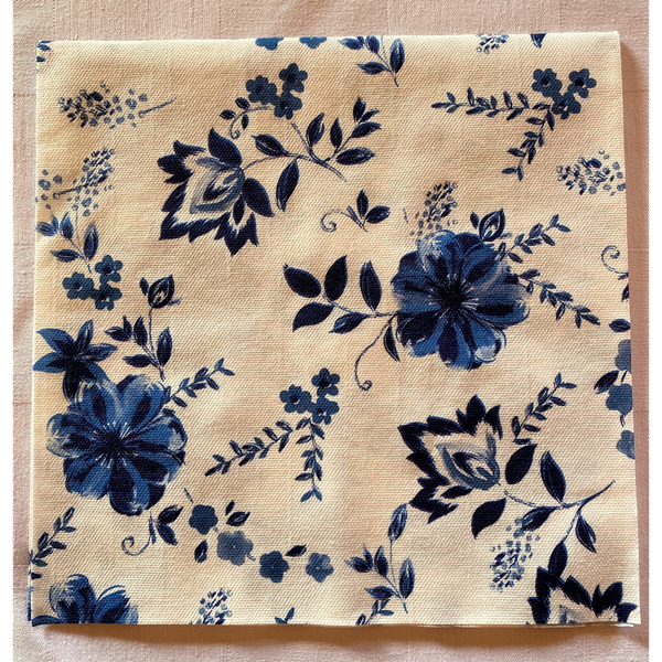 Dunilin servietter med blå blomster 40x40 cm stoflignende